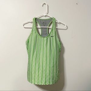 Nike Dri-Fit Chevron Athletic Tank Green Medium